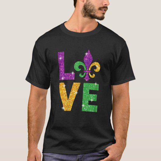 Ik hou van Mardi Gras Mardi Gras T-shirt voor vrou (Voorkant)