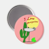Ik hou van margaritas—Margarita Lovers T-shirts Magneet (Voorkant / Achterkant)