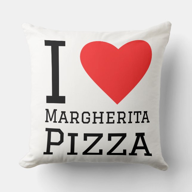 Ik hou van margherita pizza kussen (Voorkant)