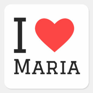 Ik hou van Maria Vierkante Sticker