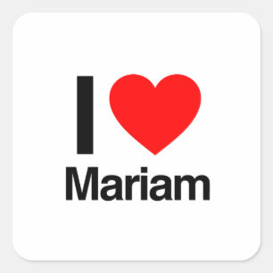 ik hou van mariam vierkante sticker