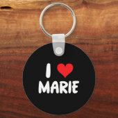 Ik hou van Marie - Hart - Naam  Sleutelhanger (Voorkant)
