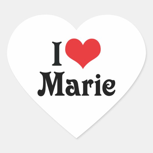 Ik hou van Marie Hart Sticker (Voorkant)