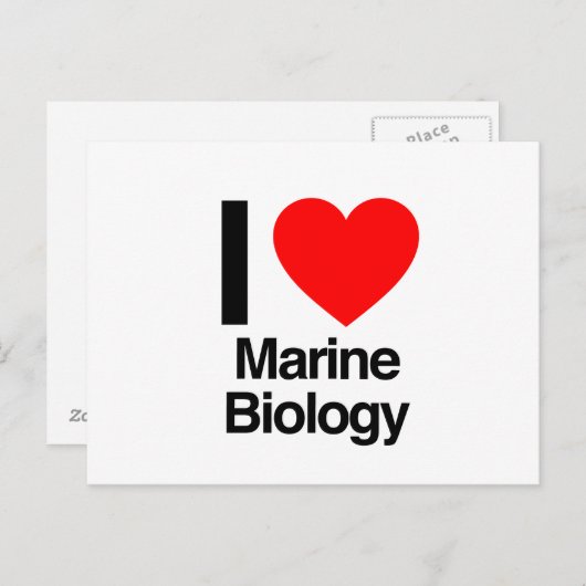 ik hou van mariene biologie briefkaart (Voorkant / Achterkant)