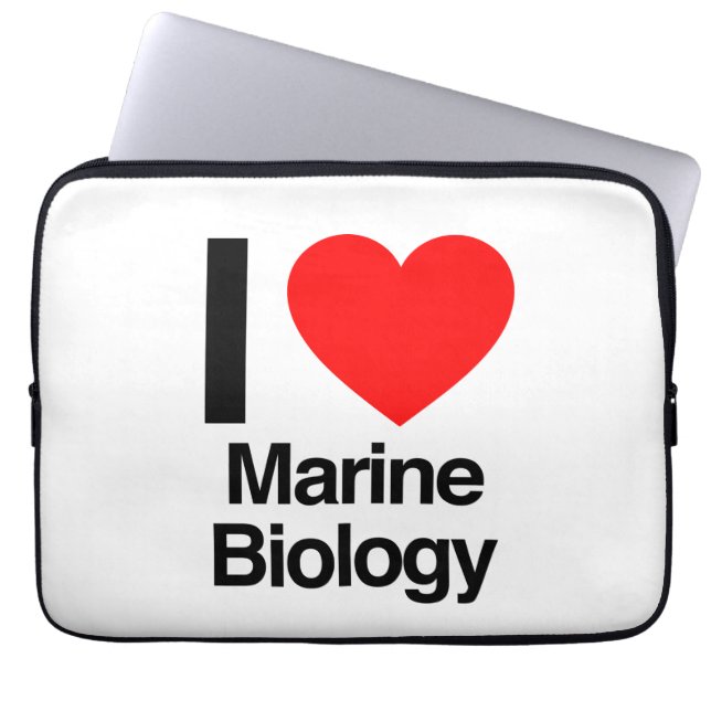 ik hou van mariene biologie laptop sleeve (Voorkant)
