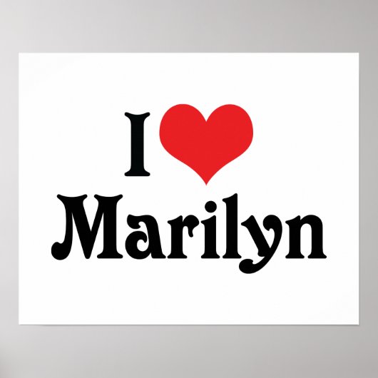 Ik hou van Marilyn Poster (Voorkant)
