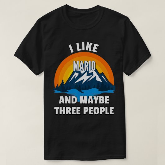 Ik hou van Mario en misschien drie mensen T-shirt (Design voorkant)