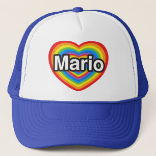 Ik hou van Mario. Ik hou van je Mario. Hart Trucker Pet