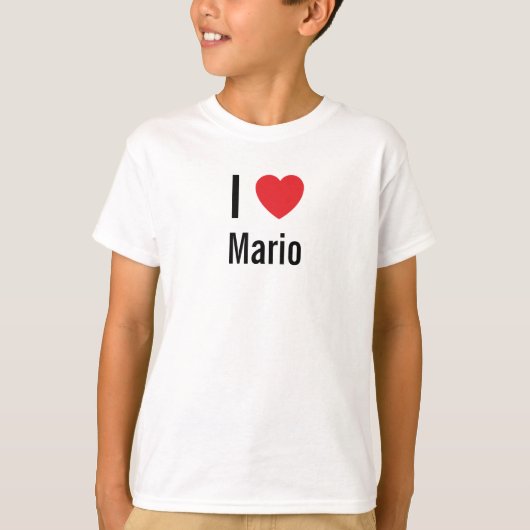 Ik hou van Mario T-shirt (Voorkant)
