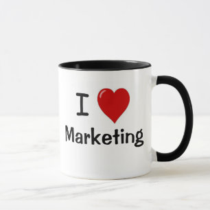 Ik hou van marketing Marketing houdt van mij Leuk Mok