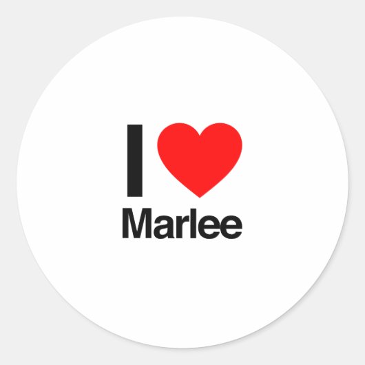 ik hou van marlee ronde sticker (Voorkant)