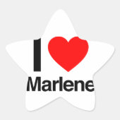 ik hou van marlene ster sticker (Voorkant)