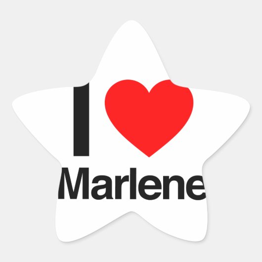 ik hou van marlene ster sticker (Voorkant)