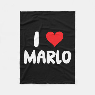 Ik hou van Marlo - Hart - Naam Fleece Deken