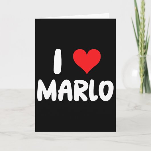 Ik hou van Marlo - Hart - Naam Kaart (Voorkant)