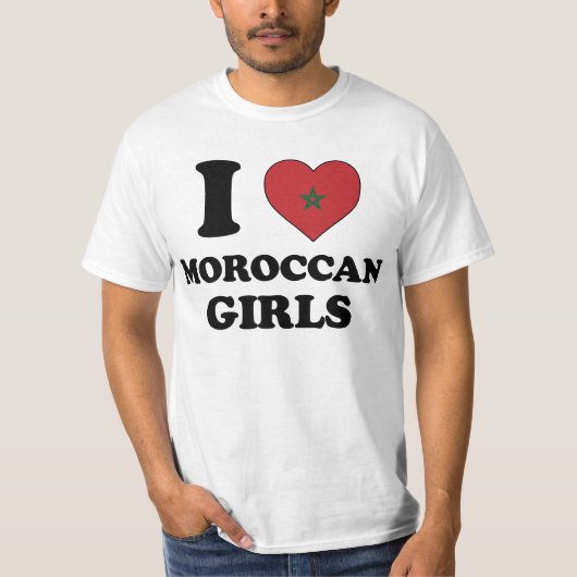 Ik hou van Marokkaanse meisjes T-shirt (Voorkant)