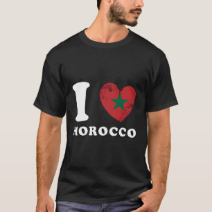 Ik hou van Marokko en de vlag van Marokko T-shirt