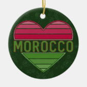 Ik hou van Marokko, Marokkaans hart Keramisch Ornament (Voorkant)