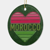 Ik hou van Marokko, Marokkaans hart Keramisch Ornament (Links)