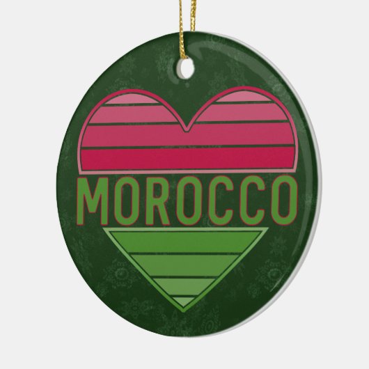 Ik hou van Marokko, Marokkaans hart Keramisch Ornament (Links)