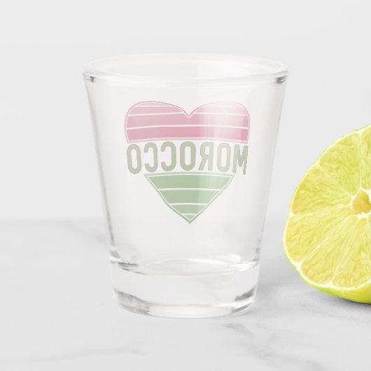 Ik hou van Marokko, Marokkaans hart Shot Glas (Achterkant)