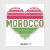 Ik hou van Marokko, Marokkaans hart Sticker (Vel)