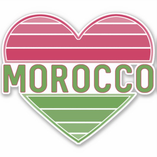 Ik hou van Marokko, Marokkaans hart Sticker (Voorkant)