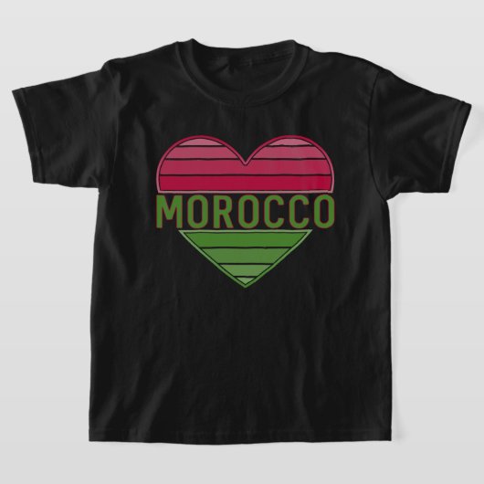 Ik hou van Marokko, Marokkaans hart T-shirt (Laagn)
