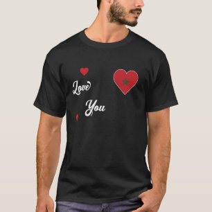 Ik hou van Marokko met de Marokkaanse vlag in het  T-shirt