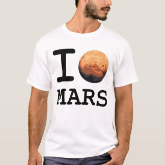"Ik hou van Mars" Ik hou van NY-stijl T-Shirt