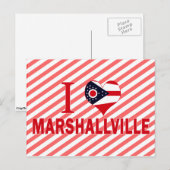 Ik hou van Marshallville, Ohio Briefkaart (Voorkant / Achterkant)