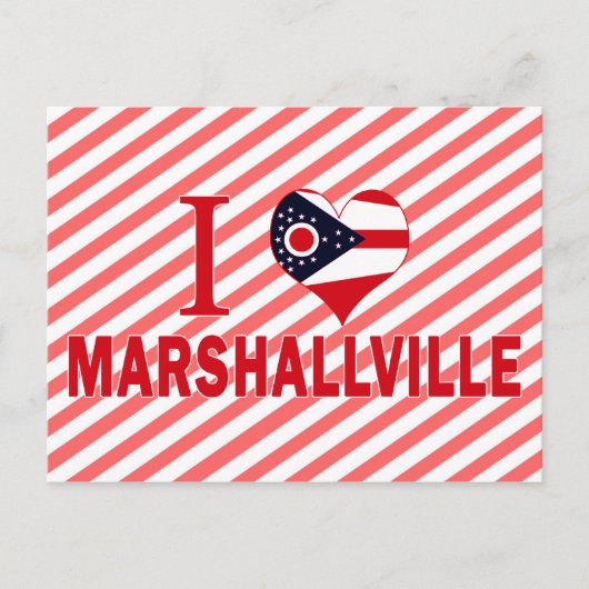Ik hou van Marshallville, Ohio Briefkaart (Voorkant)