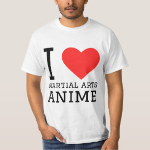 Ik hou van martial arts anime t-shirt