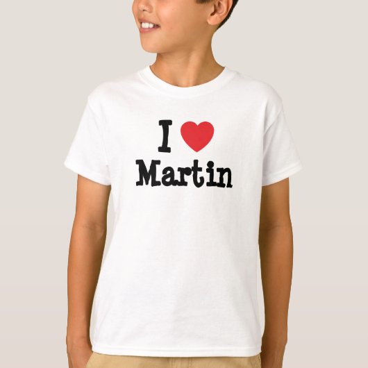 Ik hou van Martin hartaangepast T-shirt (Voorkant)