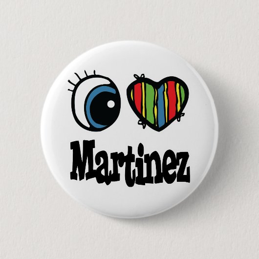 Ik hou van Martinez Ronde Button 5,7 Cm (Voorkant)