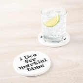 Ik hou van Martini Time Coaster Zandsteen Onderzetter (Zijkant)