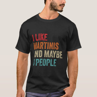 Ik hou van Martinis misschien 3 mensen alcohol coc T-shirt