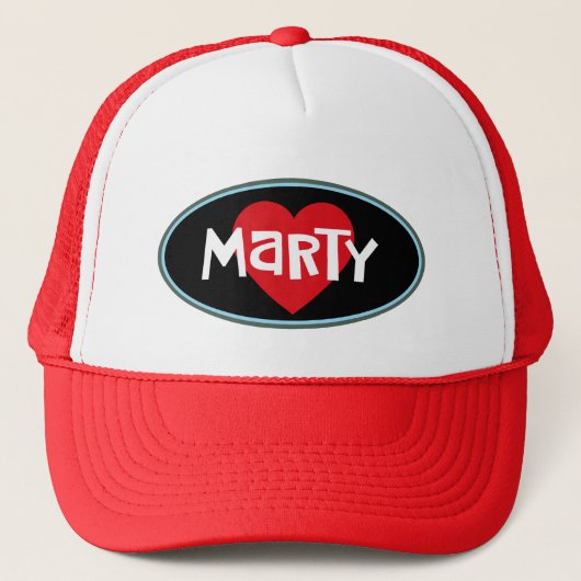 Ik hou van MARTY Trucker Hat Pet (Voorkant)