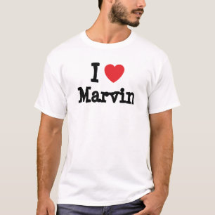 Ik hou van Marvin hart aangepast T-shirt