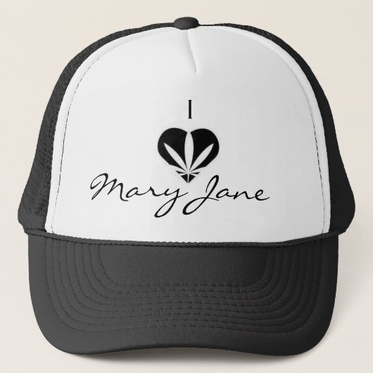 ik hou van mary jane trucker pet (Voorkant)