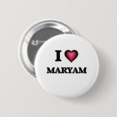 Ik hou van Maryam Ronde Button 5,7 Cm (Voorkant /achterkant)