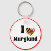 Ik hou van Maryland en Maryland Heart - reizen/spo Sleutelhanger (Achterkant)