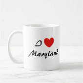 Ik hou van Maryland hart typografie koffie Mok (Links)