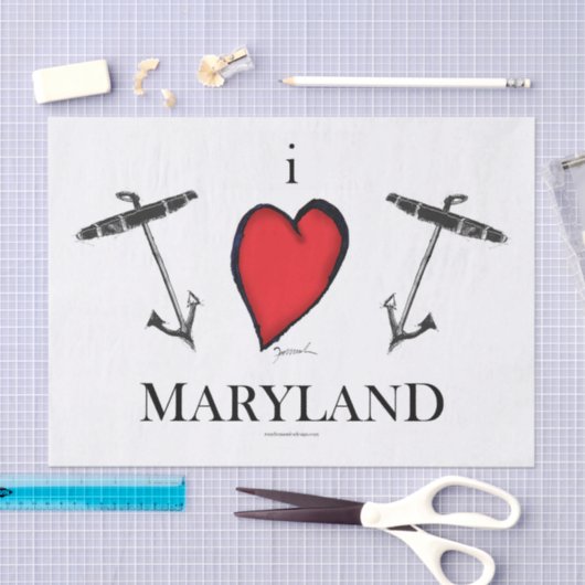 ik hou van maryland tissuepapier (Craft)