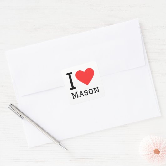 Ik hou van Mason Sticker (Envelop)