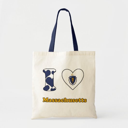 Ik hou van Massachusetts Tote Bag (Voorkant)