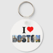Ik hou van Massachusetts uit Boston Travel City Fo Sleutelhanger (Achterkant)
