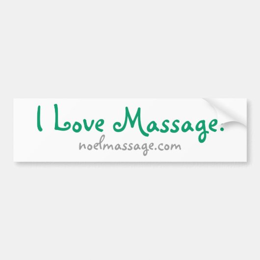 Ik hou van Massage! Bumpersticker (Voorkant)