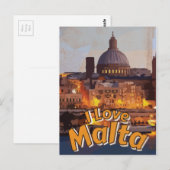 Ik hou van Matla Vintage reisposter Briefkaart (Voorkant / Achterkant)