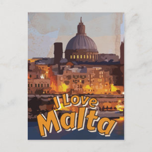 Ik hou van Matla Vintage reisposter Briefkaart